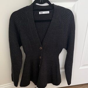 Zara peplum cardigan